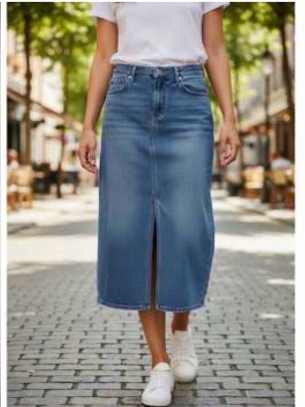 Rachel Zoe Maxi Pencil Line Denim Skirt Size 6